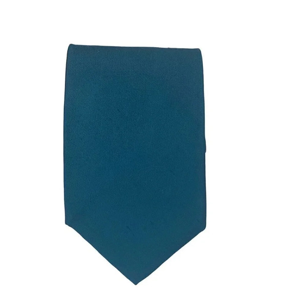 Norseman VTG 100% Silk Woven Tie Solid Jade Viridian Blue USA Made **READ - Picture 10 of 13